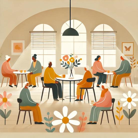 En hjertevarm time om demens (AI genereret billede)