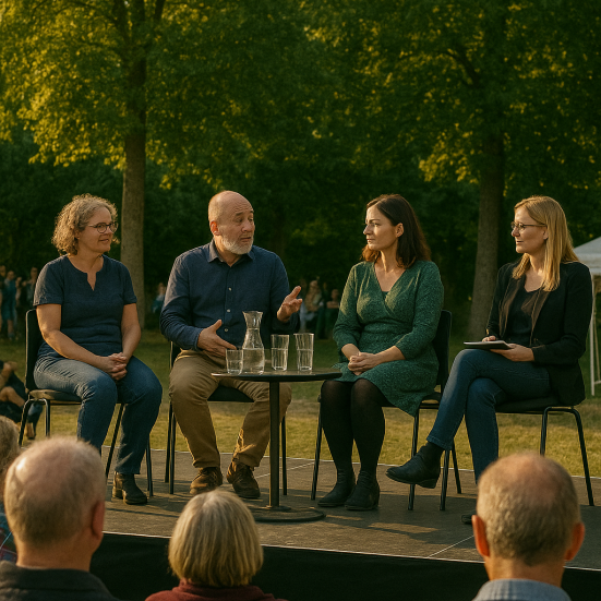 Markedsscenen. AI genereret billede.